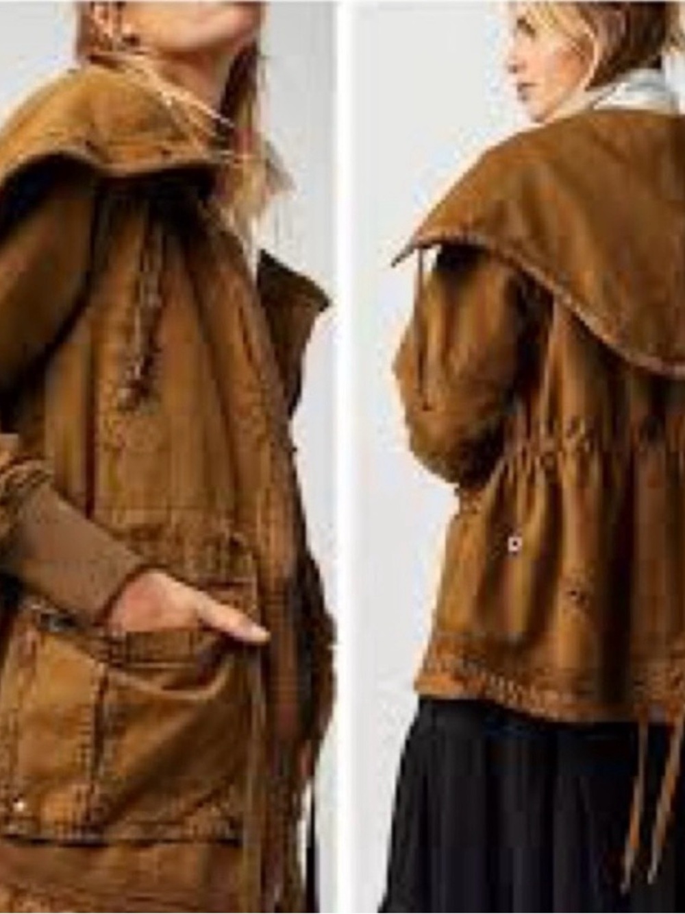 We The Free Surplus Future Parka XL Khaki Funnel Hooded Gorpcore Boho Hiking